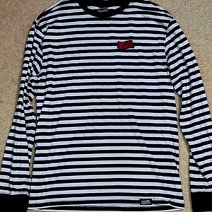 Black & White stripes Broken Promises Long Sleeve (medium)